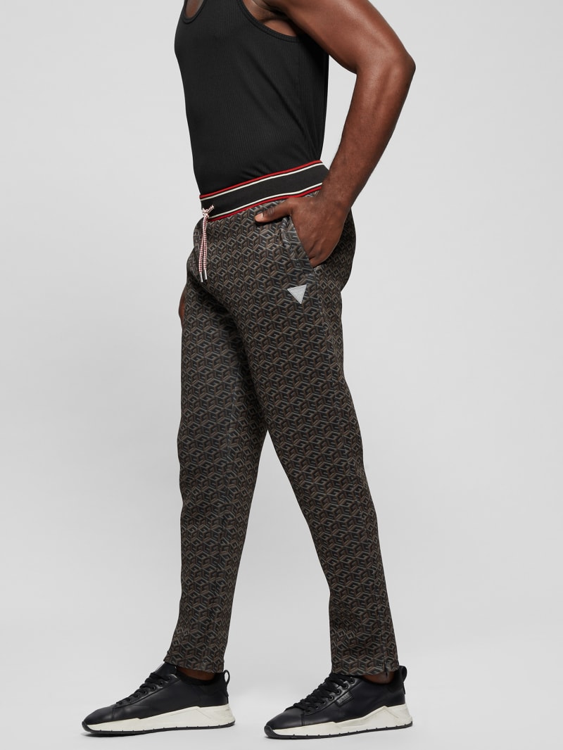 Guess Rolph Signature Cube Pants - Macro G Cube Brown Combo Guess Rolph Signature Cube Pants - Macro G Cube Brown Combo