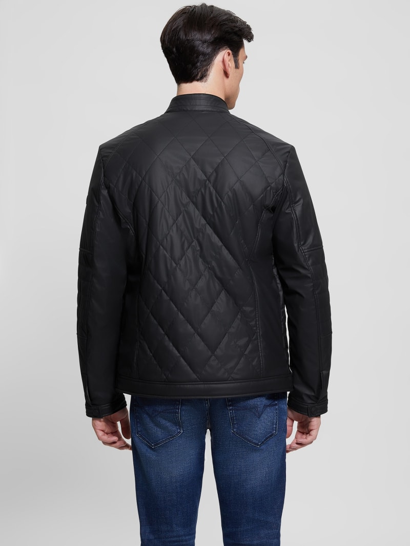 Guess Quilted Biker Jacket - Black Guess Quilted Biker Jacket - Black