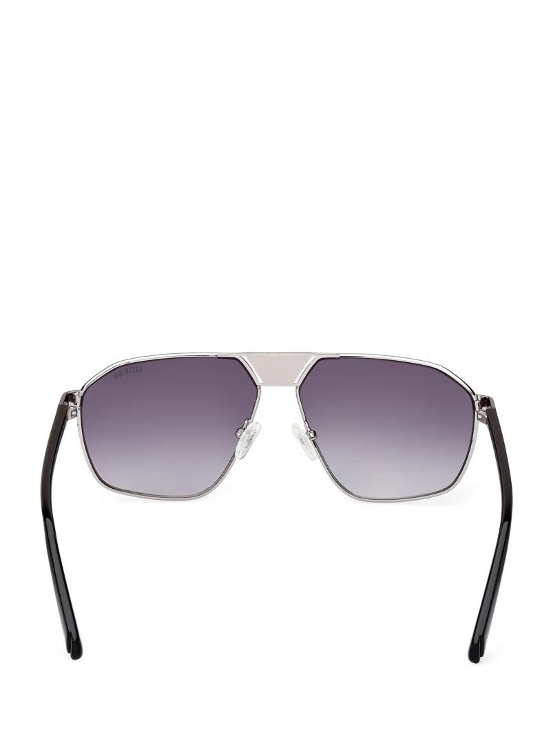 Guess Aviator G Cube Sunglasses - Silver Guess Aviator G Cube Sunglasses - Silver