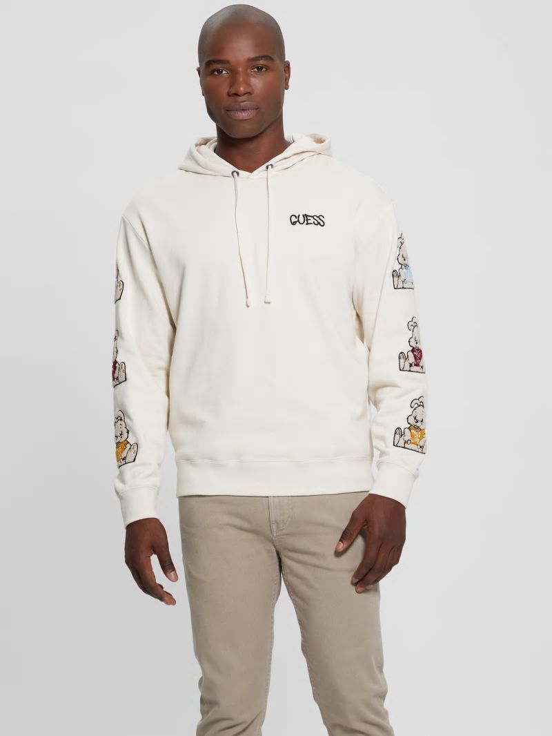 Guess Street Art Patched Hoodie - Quicksand Guess Street Art Patched Hoodie - Quicksand