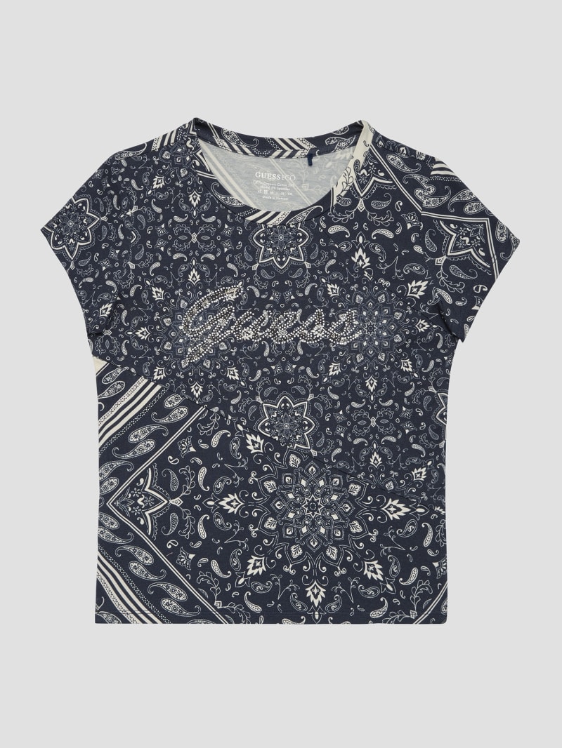 Guess Eco Mixed Bandana Signature Tee - Sashiko Bandana Sister Pr Guess Eco Mixed Bandana Signature Tee - Sashiko Bandana Sister Pr
