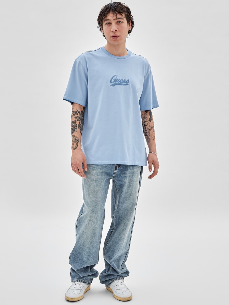 Guess GUESS Originals Icon Logo Tee - Faint Blue Multi Guess GUESS Originals Icon Logo Tee - Faint Blue Multi