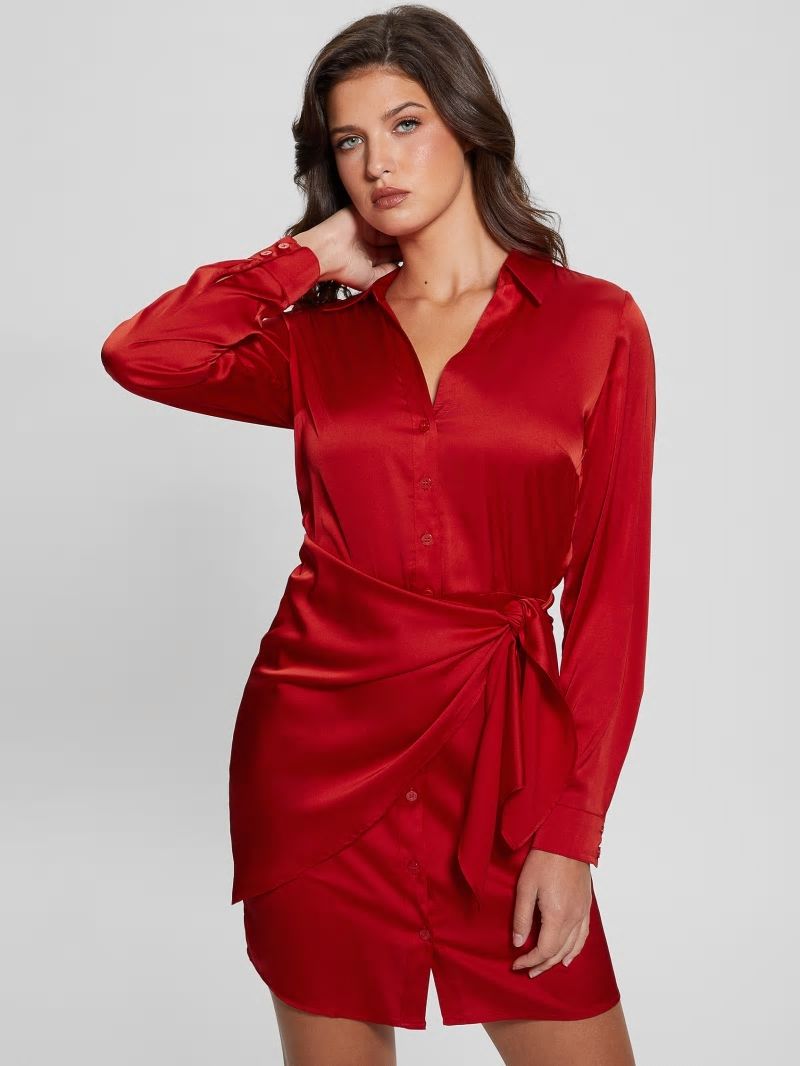 Guess Eco Alya Dress - Bonfire Red Guess Eco Alya Dress - Bonfire Red