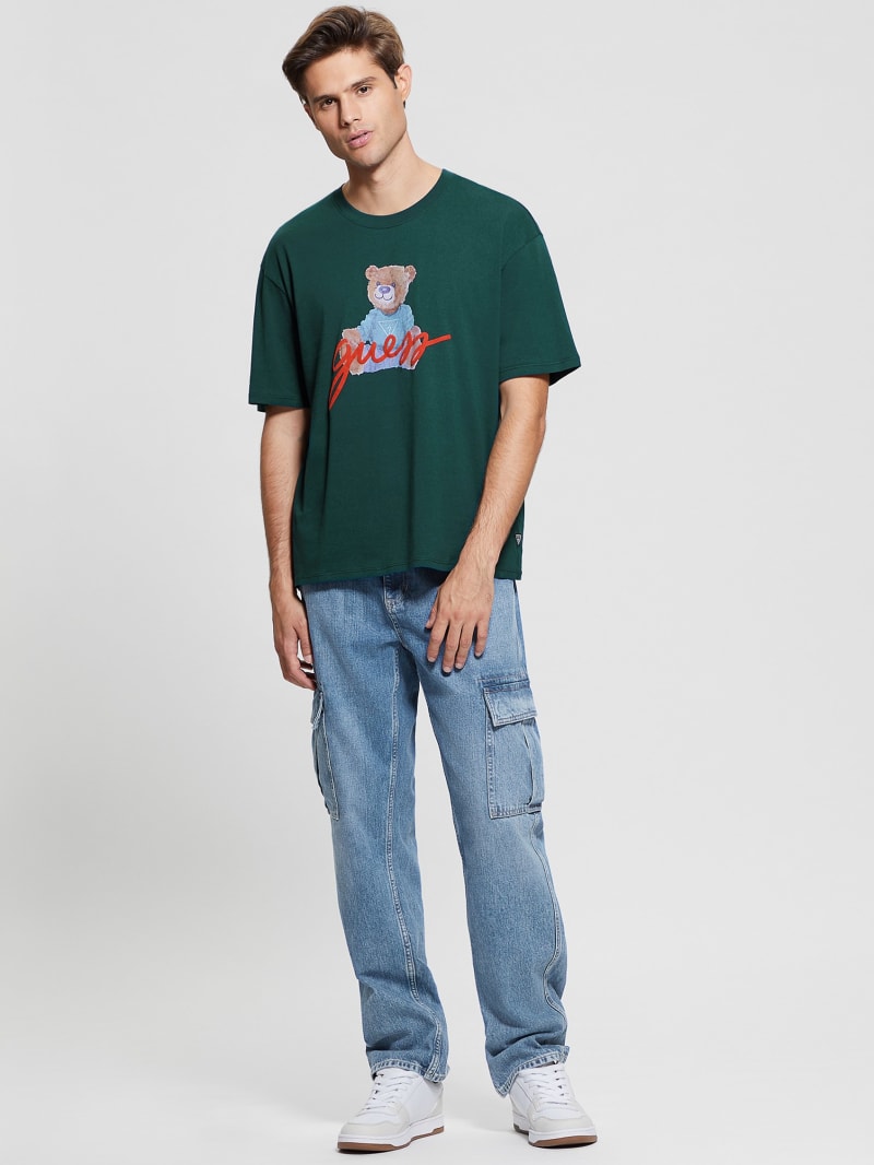 Guess Logo Bear Tee - Dark Jade Multi Guess Logo Bear Tee - Dark Jade Multi