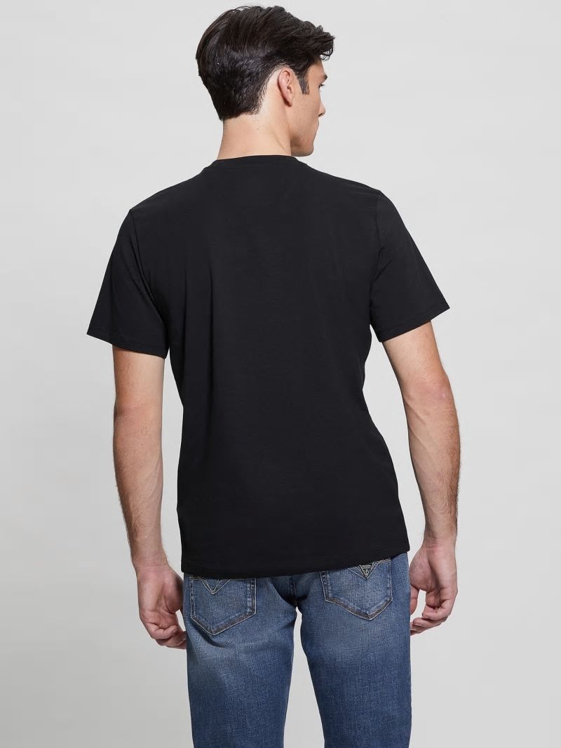 Guess Eco Gaston Logo Tee - Black Guess Eco Gaston Logo Tee - Black
