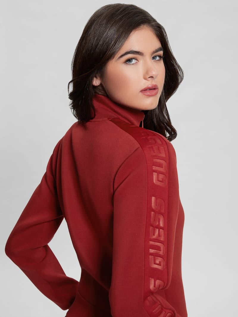 Guess Eco Allie Scuba Sweatshirt - Red Noir Guess Eco Allie Scuba Sweatshirt - Red Noir