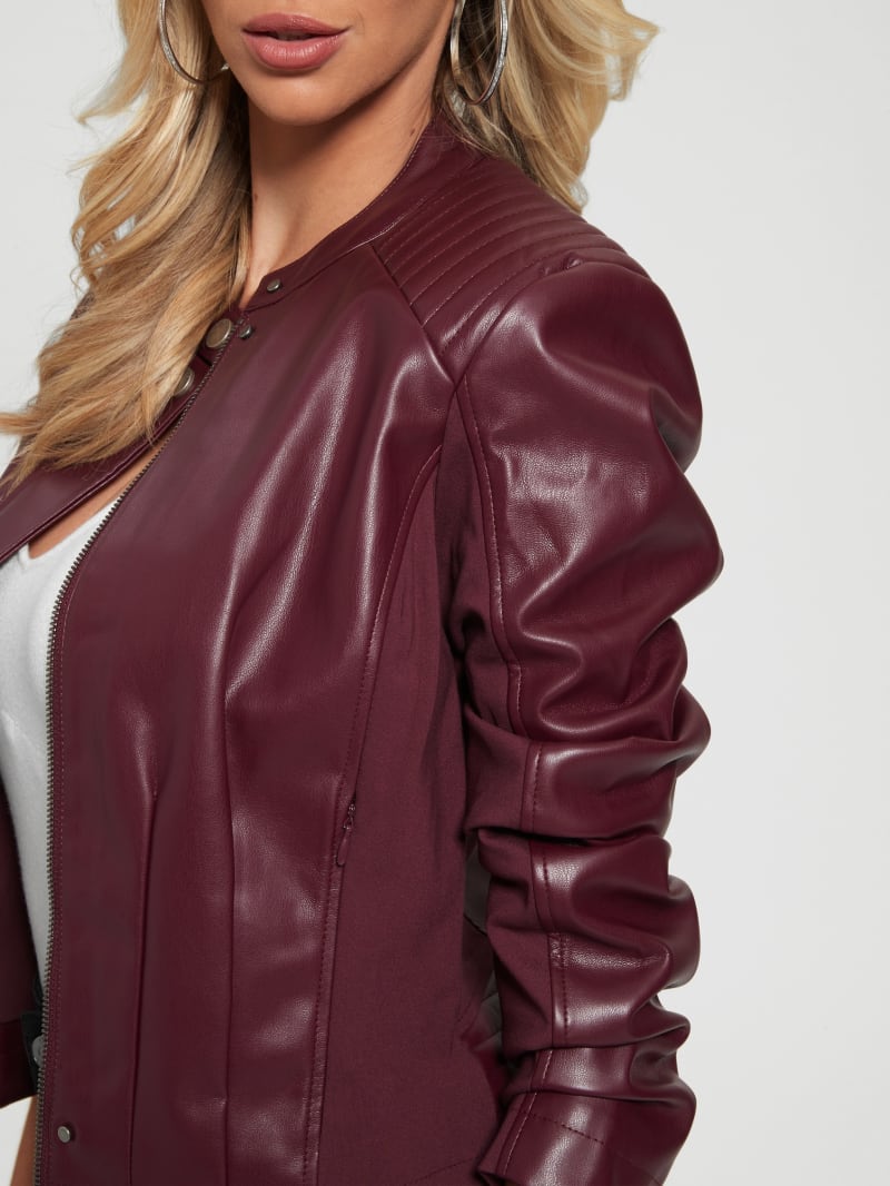 Guess Fiammetta Moto Jacket - Mystic Wine Guess Fiammetta Moto Jacket - Mystic Wine