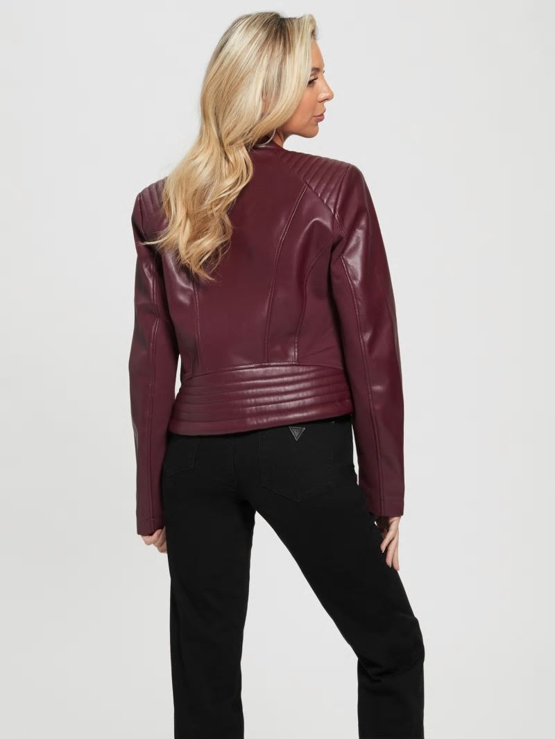 Guess Fiammetta Moto Jacket - Mystic Wine Guess Fiammetta Moto Jacket - Mystic Wine