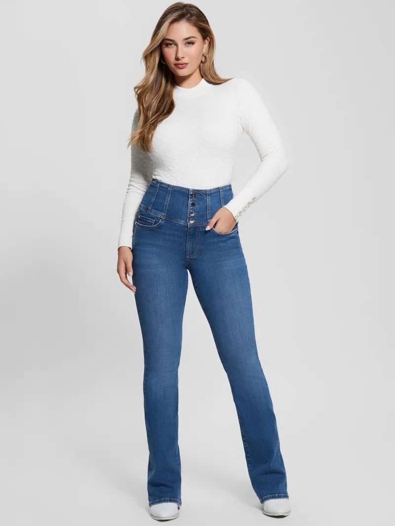Guess Eco Leopard Willa Sweater - Dove White Guess Eco Leopard Willa Sweater - Dove White