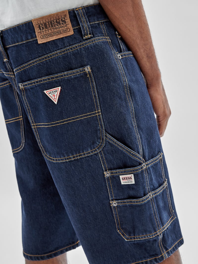 Guess GUESS Originals Denim Kit Carpenter Shorts - Go Vintage Dark Wash Guess GUESS Originals Denim Kit Carpenter Shorts - Go Vintage Dark Wash
