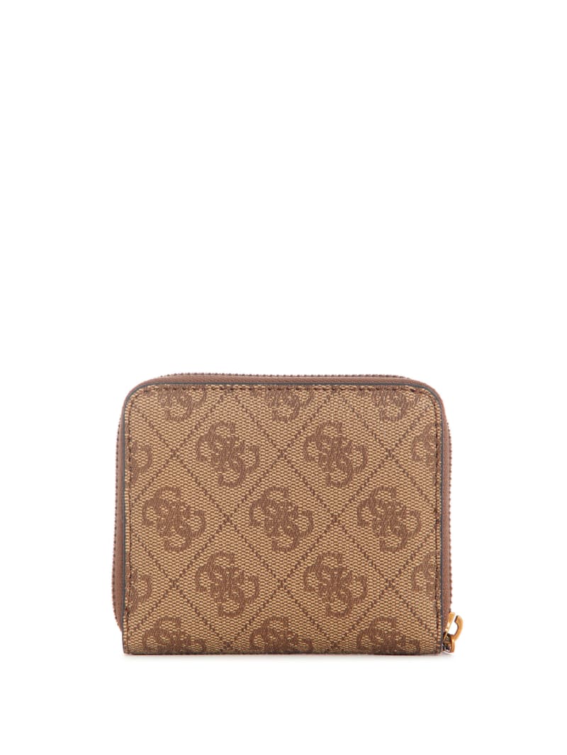 Guess Ginevra Logo Small Zip-Around Wallet - Latte Logo Guess Ginevra Logo Small Zip-Around Wallet - Latte Logo