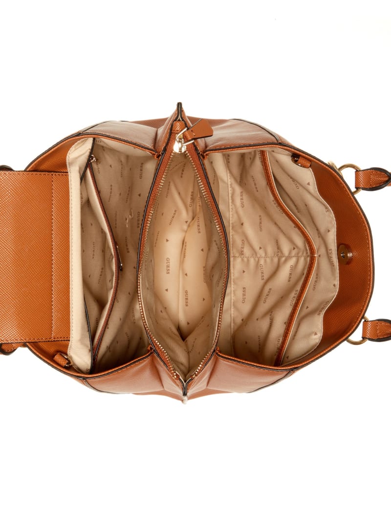 Guess Noelle Girlfriend Satchel - Light Cognac Guess Noelle Girlfriend Satchel - Light Cognac