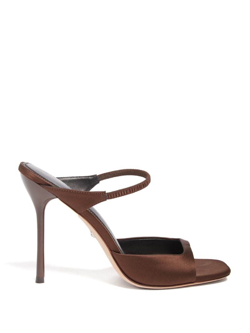 Guess Brielle Satin Sandal - Brown Guess Brielle Satin Sandal - Brown