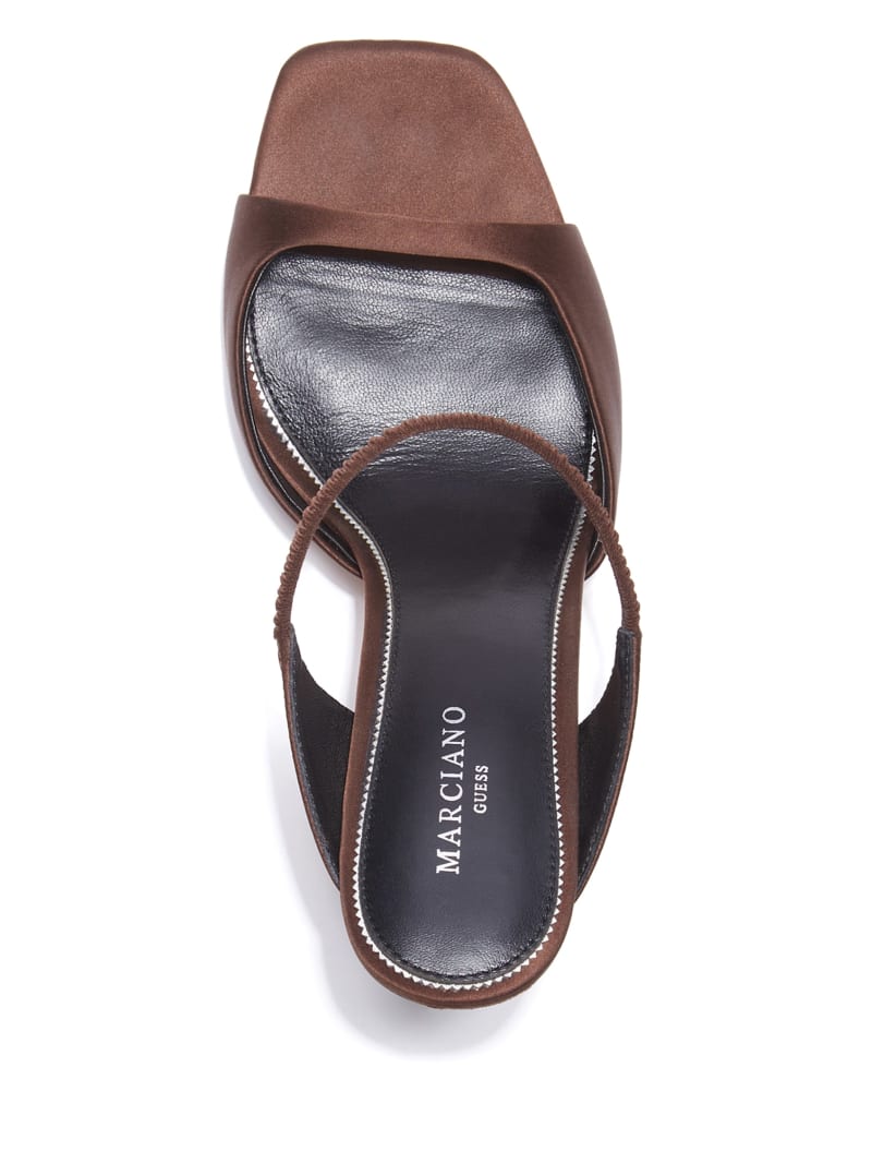 Guess Brielle Satin Sandal - Brown Guess Brielle Satin Sandal - Brown