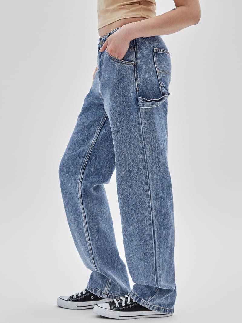 Guess GUESS Originals Kit Acid Washed Carpenter Jeans - Go Medium Indigo Acid Was Guess GUESS Originals Kit Acid Washed Carpenter Jeans - Go Medium Indigo Acid Was