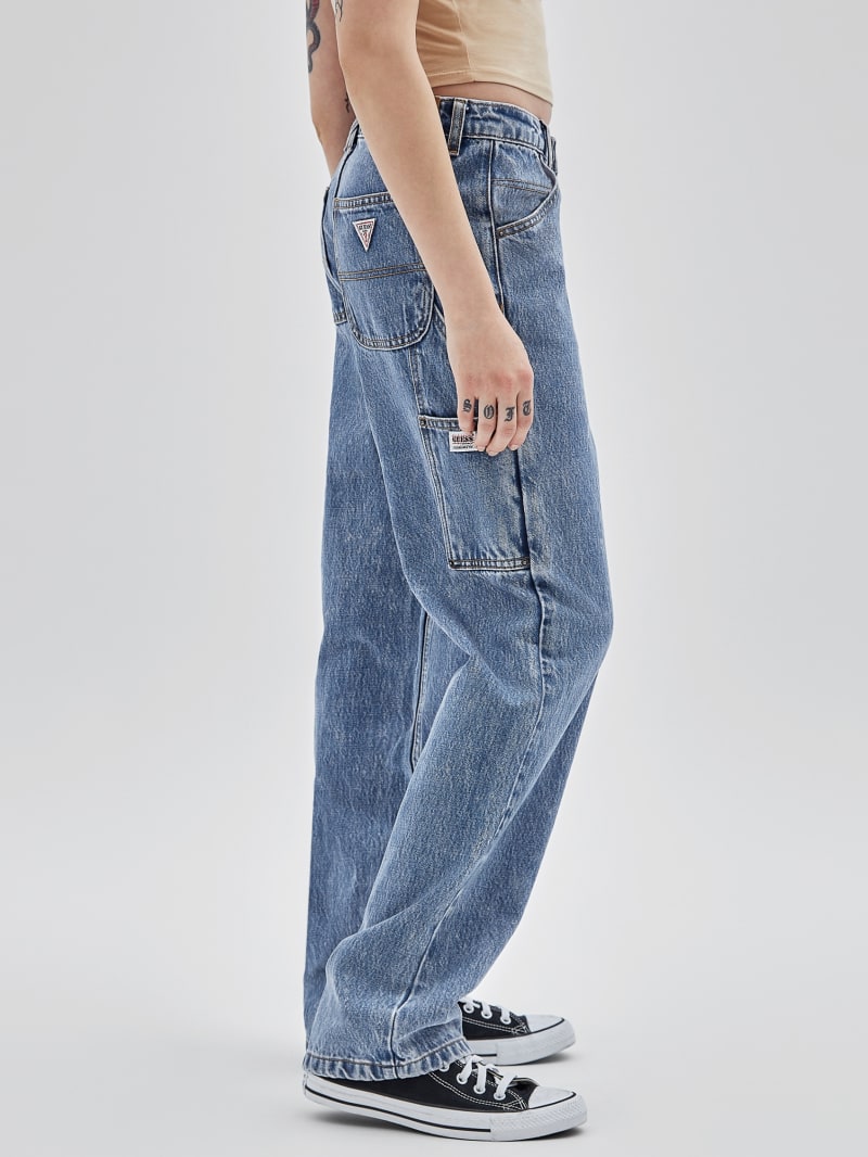 Guess GUESS Originals Kit Acid Washed Carpenter Jeans - Go Medium Indigo Acid Was Guess GUESS Originals Kit Acid Washed Carpenter Jeans - Go Medium Indigo Acid Was