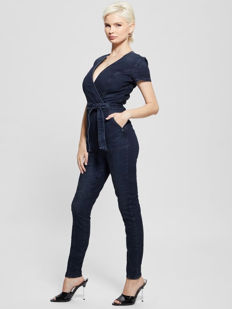 Guess Leslie Denim Jumpsuit - Blue Lagoon Indigo Wash Guess Leslie Denim Jumpsuit - Blue Lagoon Indigo Wash
