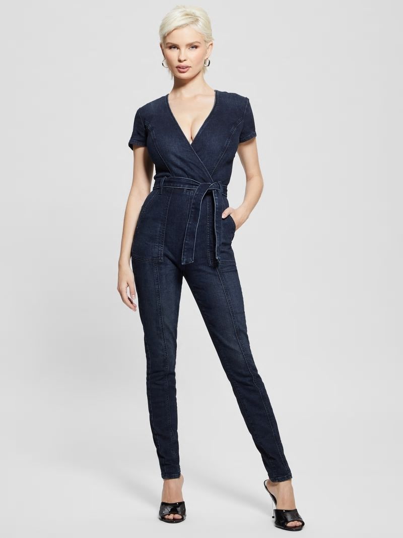 Guess Leslie Denim Jumpsuit - Blue Lagoon Indigo Wash Guess Leslie Denim Jumpsuit - Blue Lagoon Indigo Wash