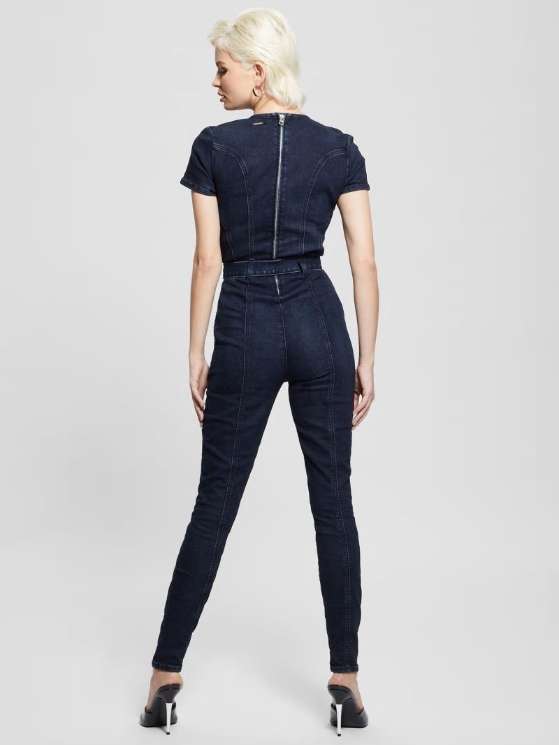Guess Leslie Denim Jumpsuit - Blue Lagoon Indigo Wash Guess Leslie Denim Jumpsuit - Blue Lagoon Indigo Wash