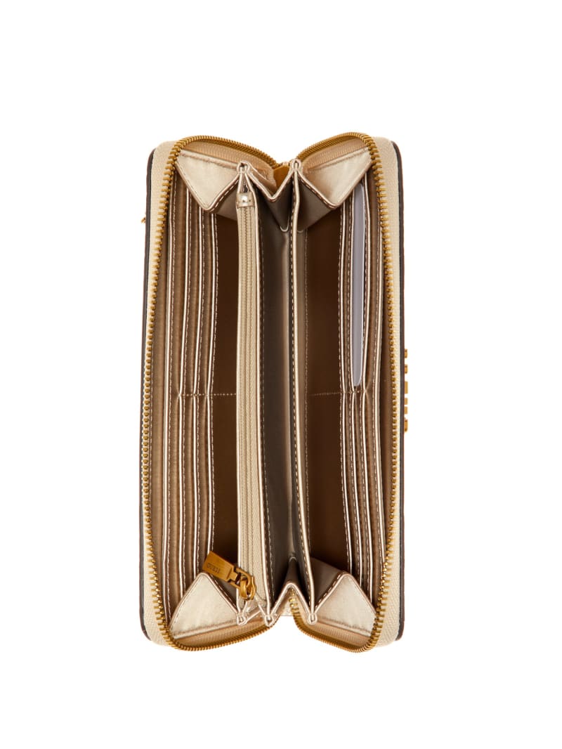 Guess James Croc Large Zip-Around Wallet - Bronze Guess James Croc Large Zip-Around Wallet - Bronze