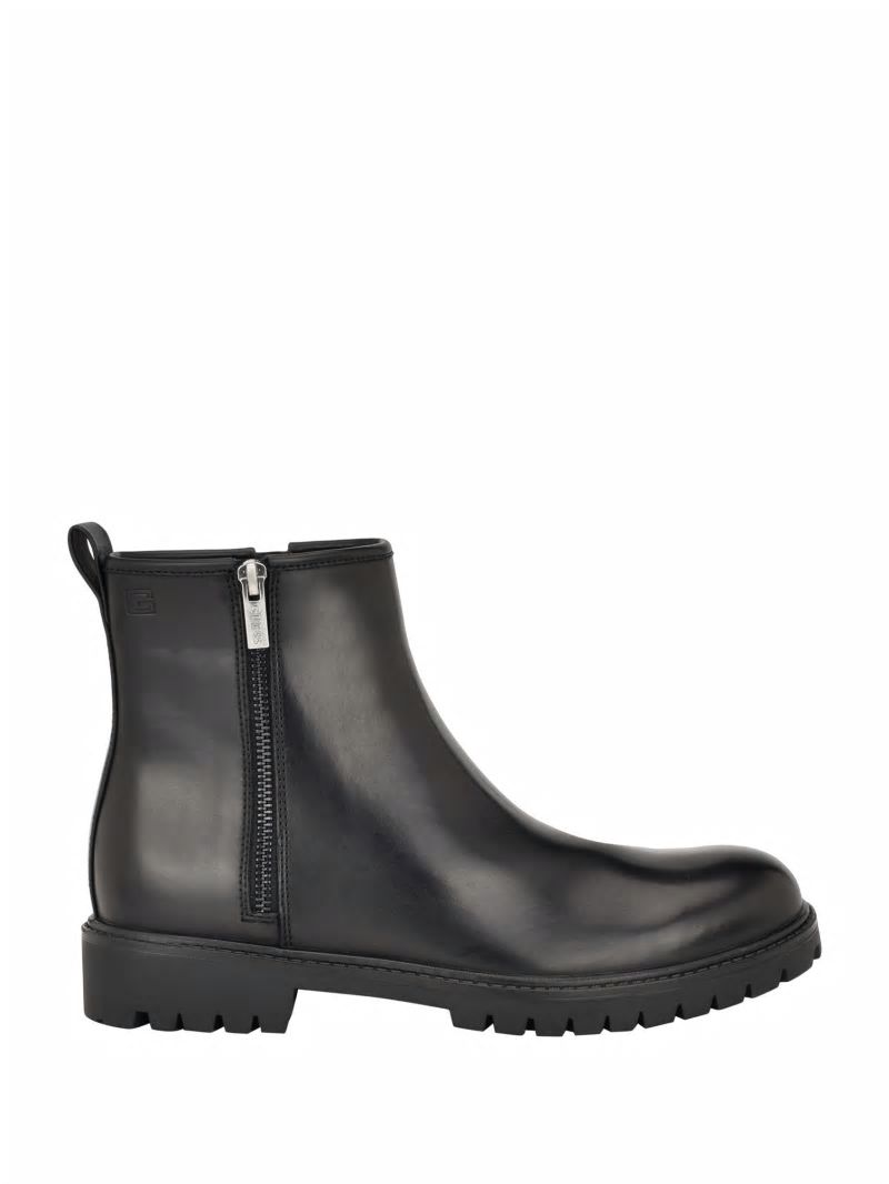 Guess Dine Zipper Chelsea Boots - Black 001 Guess Dine Zipper Chelsea Boots - Black 001