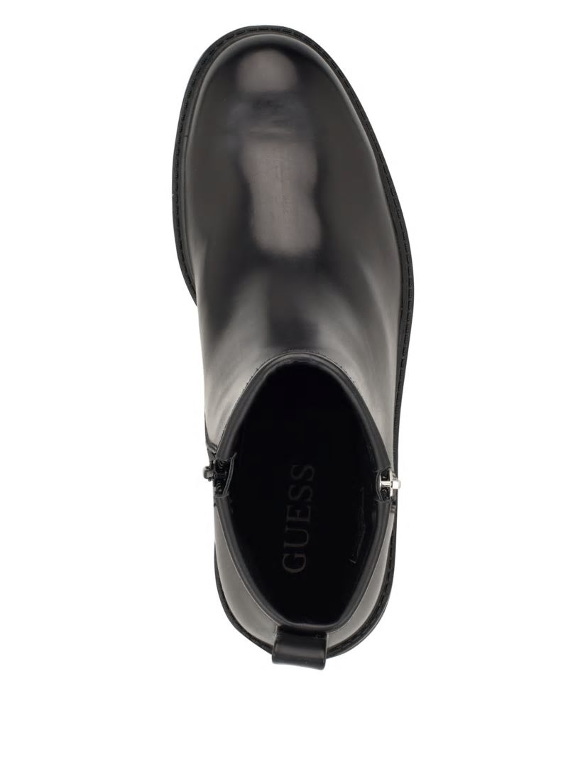 Guess Dine Zipper Chelsea Boots - Black 001 Guess Dine Zipper Chelsea Boots - Black 001