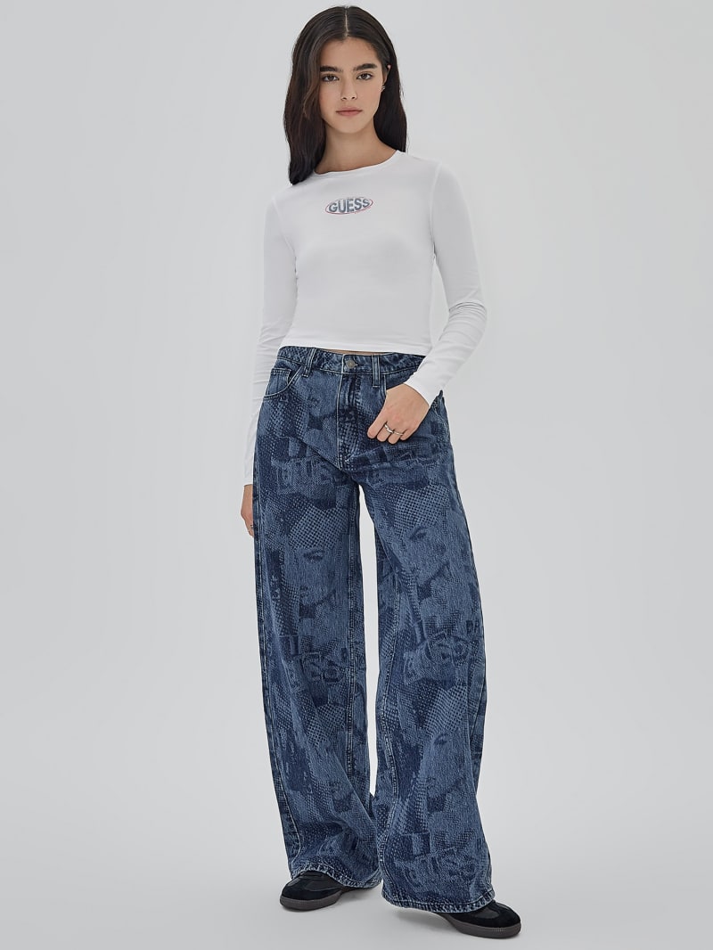 Guess GUESS Originals Eco Oval Logo Top - Pure White Guess GUESS Originals Eco Oval Logo Top - Pure White