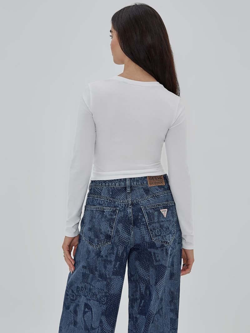 Guess GUESS Originals Eco Oval Logo Top - Pure White Guess GUESS Originals Eco Oval Logo Top - Pure White