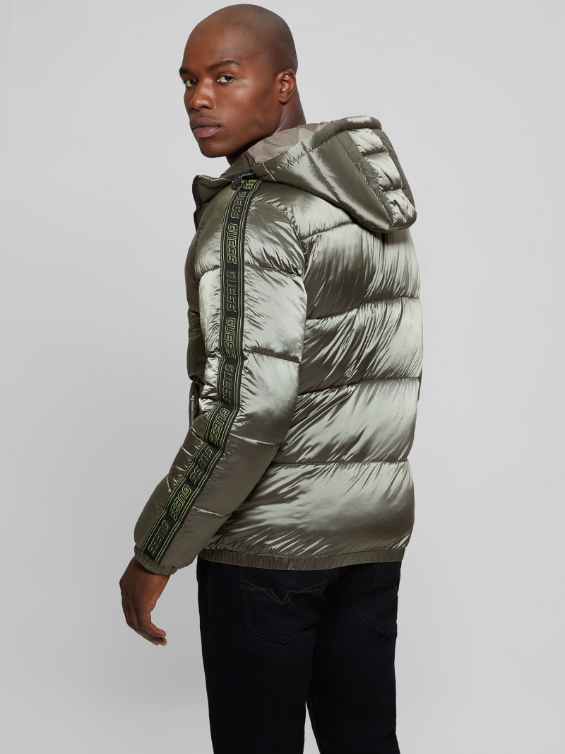 Guess Byrnie Padded Nylon Jacket - Mossy Green Guess Byrnie Padded Nylon Jacket - Mossy Green