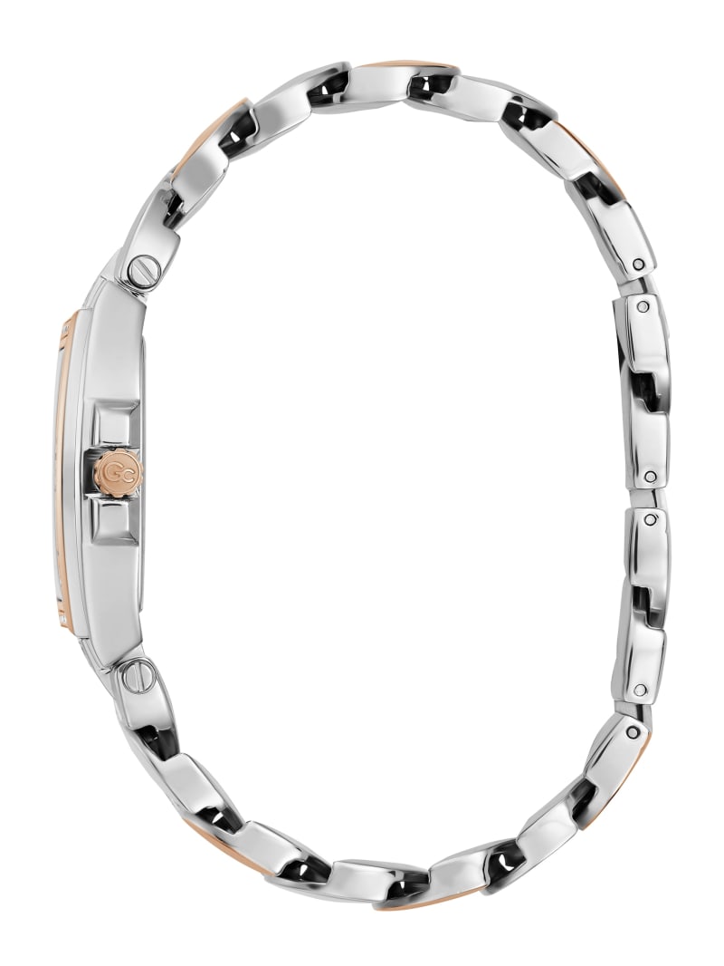 Guess Gc Rose Gold and Silver-Tone Chain-Link Analog Watch - Rose Gold Guess Gc Rose Gold and Silver-Tone Chain-Link Analog Watch - Rose Gold