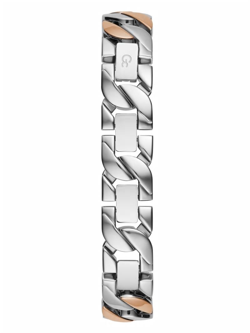 Guess Gc Rose Gold and Silver-Tone Chain-Link Analog Watch - Rose Gold Guess Gc Rose Gold and Silver-Tone Chain-Link Analog Watch - Rose Gold