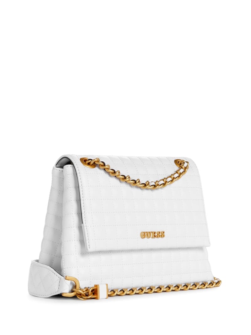 Guess Tia Convertible Crossbody - White Multi Guess Tia Convertible Crossbody - White Multi