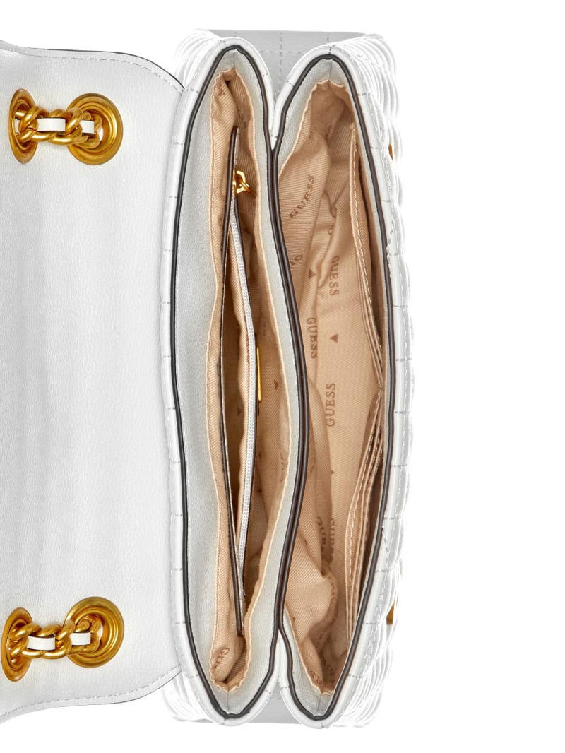 Guess Tia Convertible Crossbody - White Multi Guess Tia Convertible Crossbody - White Multi