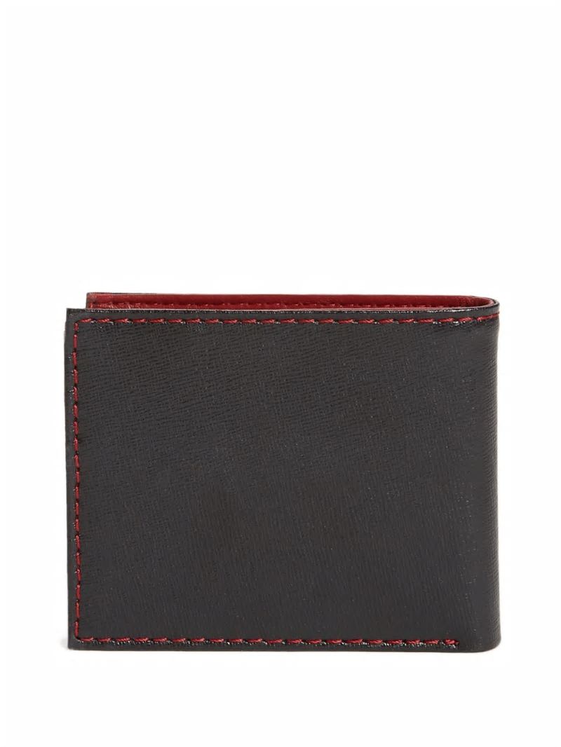 Guess Contrast Stitch Slimfold Wallet - Black Guess Contrast Stitch Slimfold Wallet - Black
