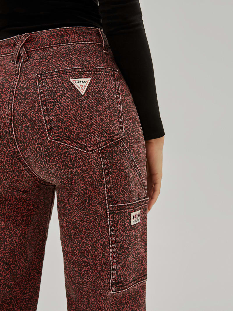 Guess GUESS Originals Composition Print Carpenter Jeans - Heirloom Red Guess GUESS Originals Composition Print Carpenter Jeans - Heirloom Red