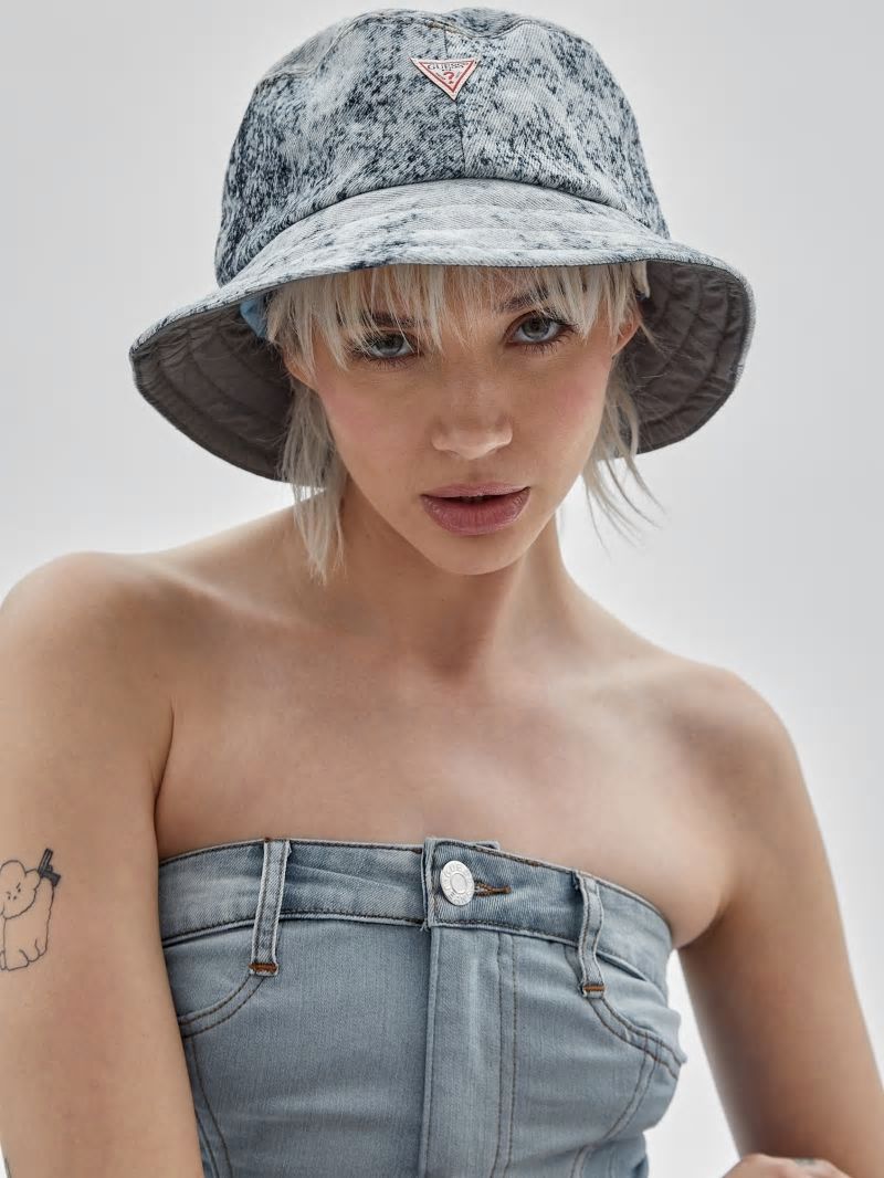 Guess GUESS Originals x Homeboy Upcycled Reversible Bucket Hat - Denim Multi Guess GUESS Originals x Homeboy Upcycled Reversible Bucket Hat - Denim Multi