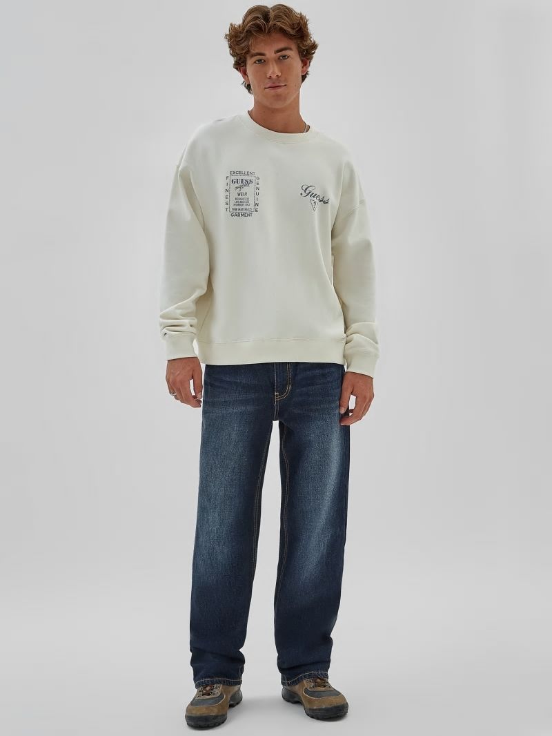 Guess GUESS Originals Varsity Crewneck - Sandy Shore Guess GUESS Originals Varsity Crewneck - Sandy Shore