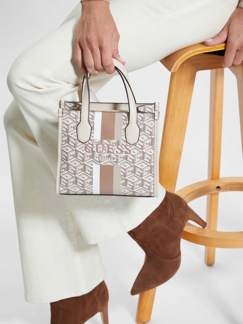 Guess Silvana Mini Totes - Saddle Guess Silvana Mini Totes - Saddle