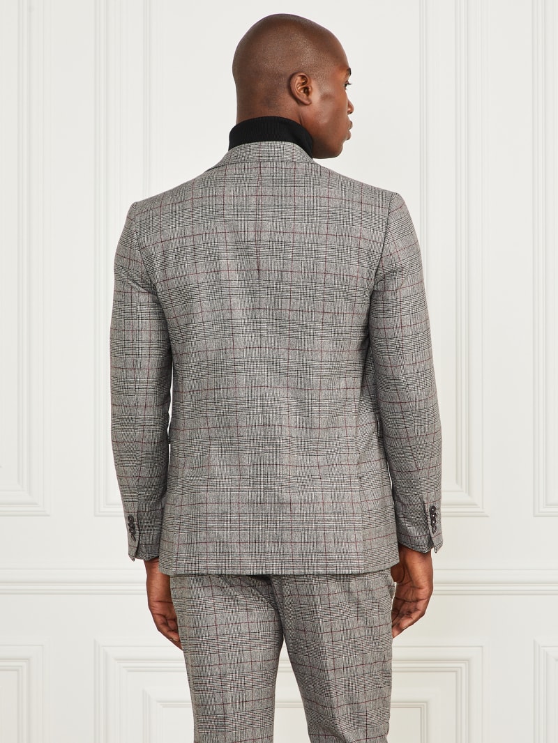 Guess Sean Notched Blazer - Black/White/Red Check Guess Sean Notched Blazer - Black/White/Red Check