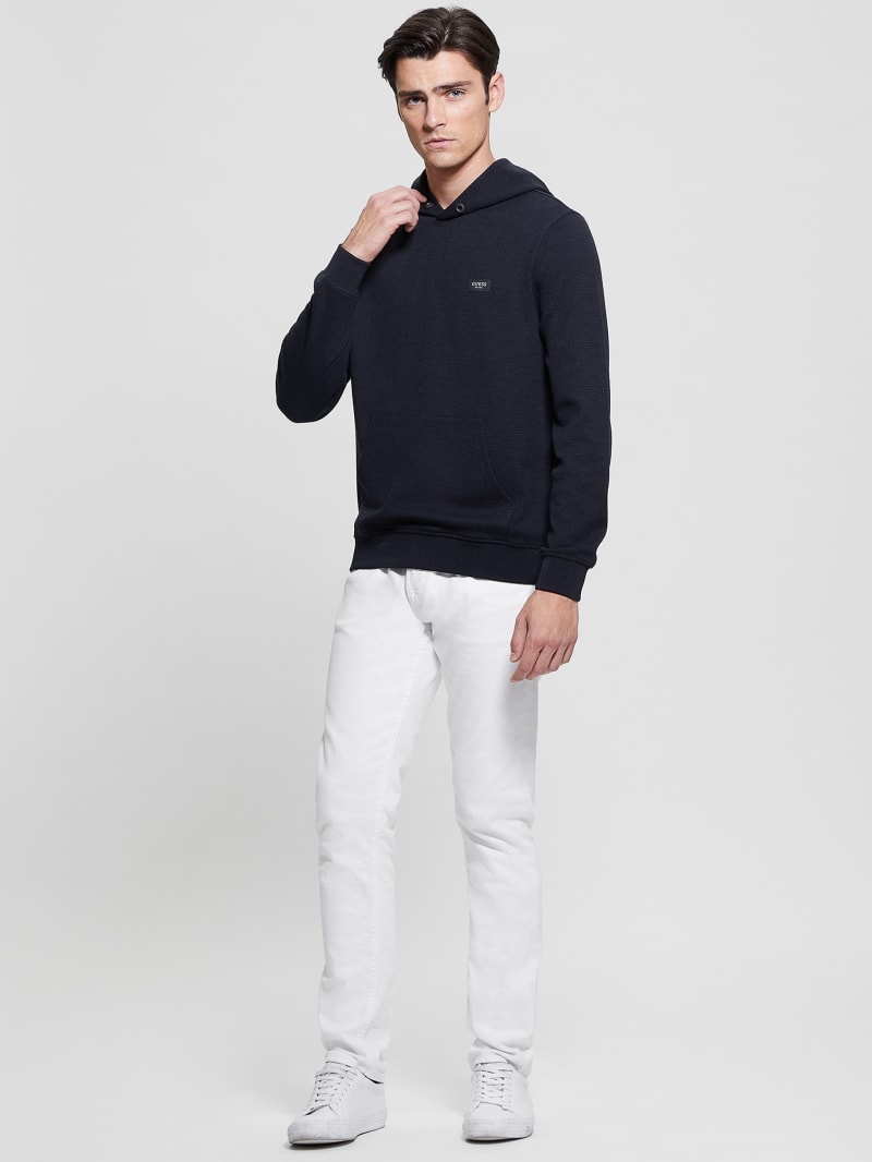 Guess Eco Tech Stretch Hoodie - Bleu éLéGant Guess Eco Tech Stretch Hoodie - Bleu éLéGant