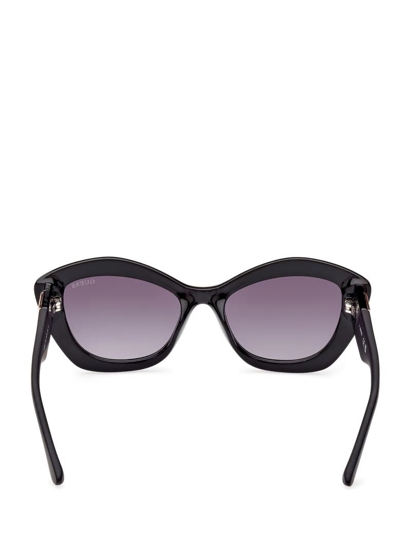 Guess Plastic Cat-Eye Sunglasses - Silver Guess Plastic Cat-Eye Sunglasses - Silver