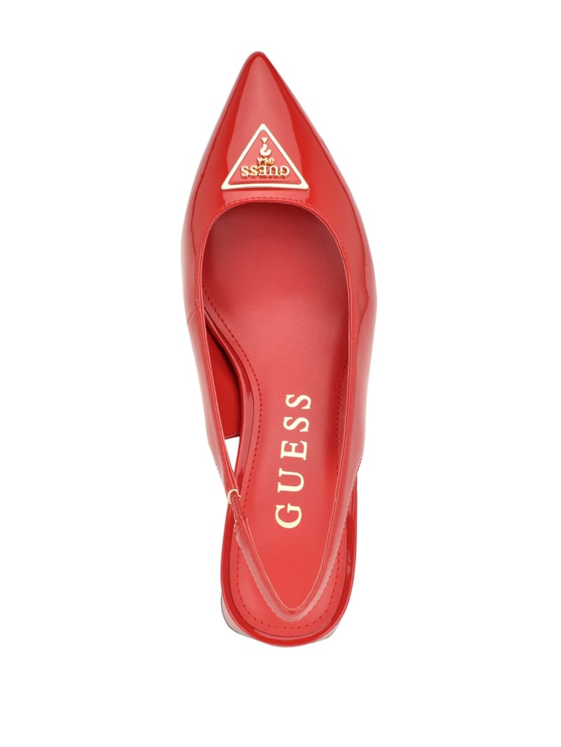 Guess Zanda Slingback Block Heels - Medium Red Guess Zanda Slingback Block Heels - Medium Red