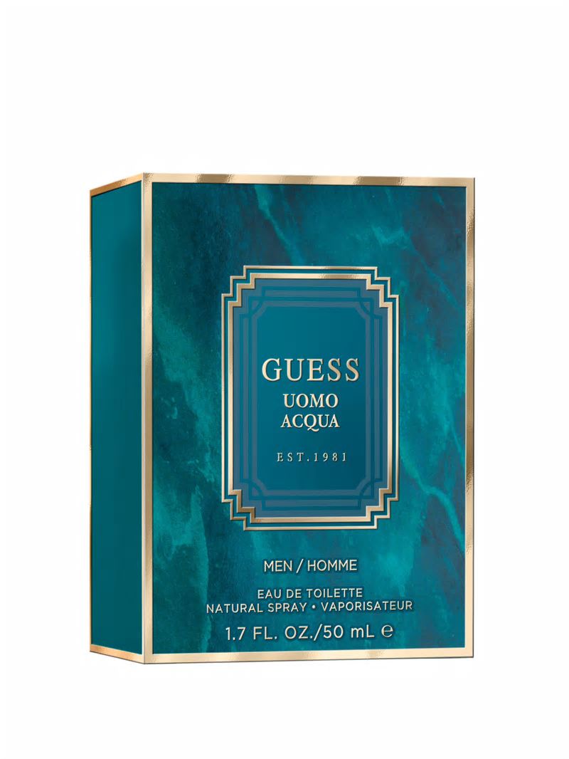 Guess GUESS Uomo Acqua Eau de Toilette, 1.7 oz - Silver/Navy Guess GUESS Uomo Acqua Eau de Toilette, 1.7 oz - Silver/Navy