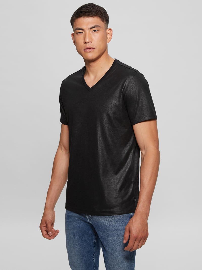 Guess Mason Yoke V-Neck Tee - Black Guess Mason Yoke V-Neck Tee - Black