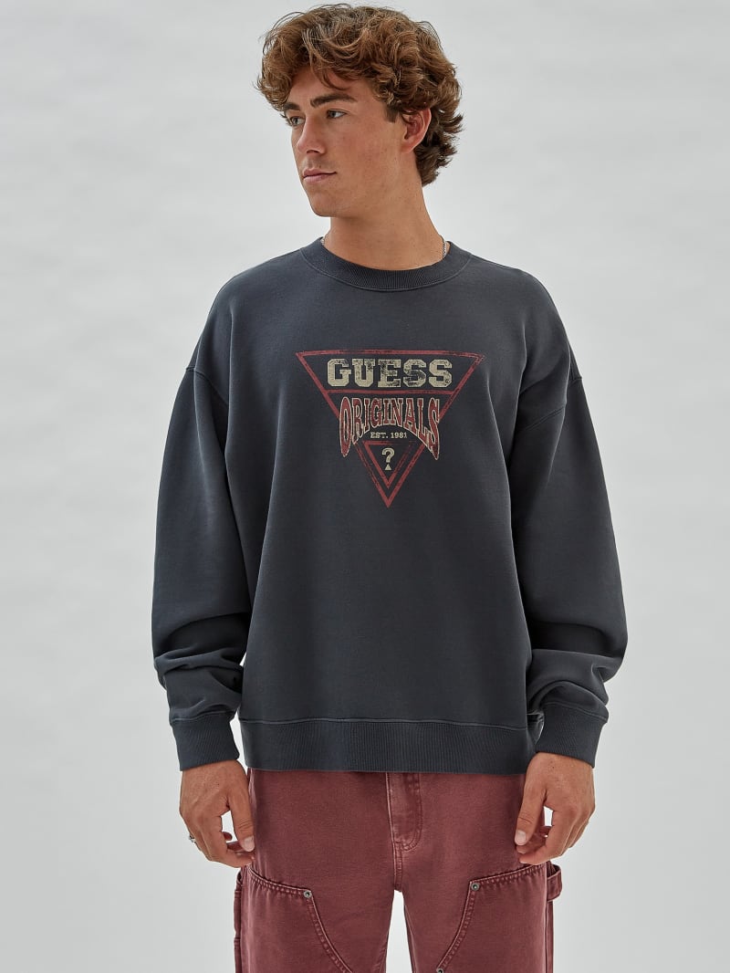 Guess GUESS Originals Vintage Dev Sweatshirt - Jet Black Multi Guess GUESS Originals Vintage Dev Sweatshirt - Jet Black Multi