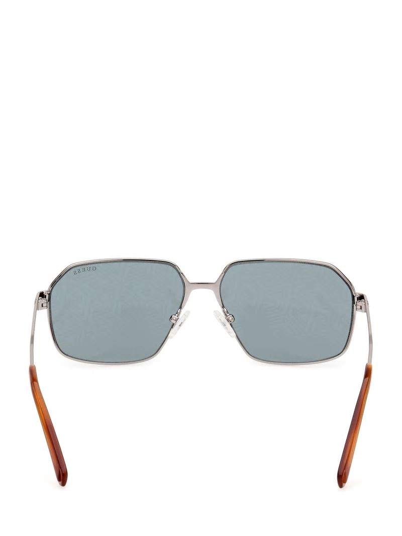Guess Otto Navigator Metal Sunglasses - Olive Guess Otto Navigator Metal Sunglasses - Olive