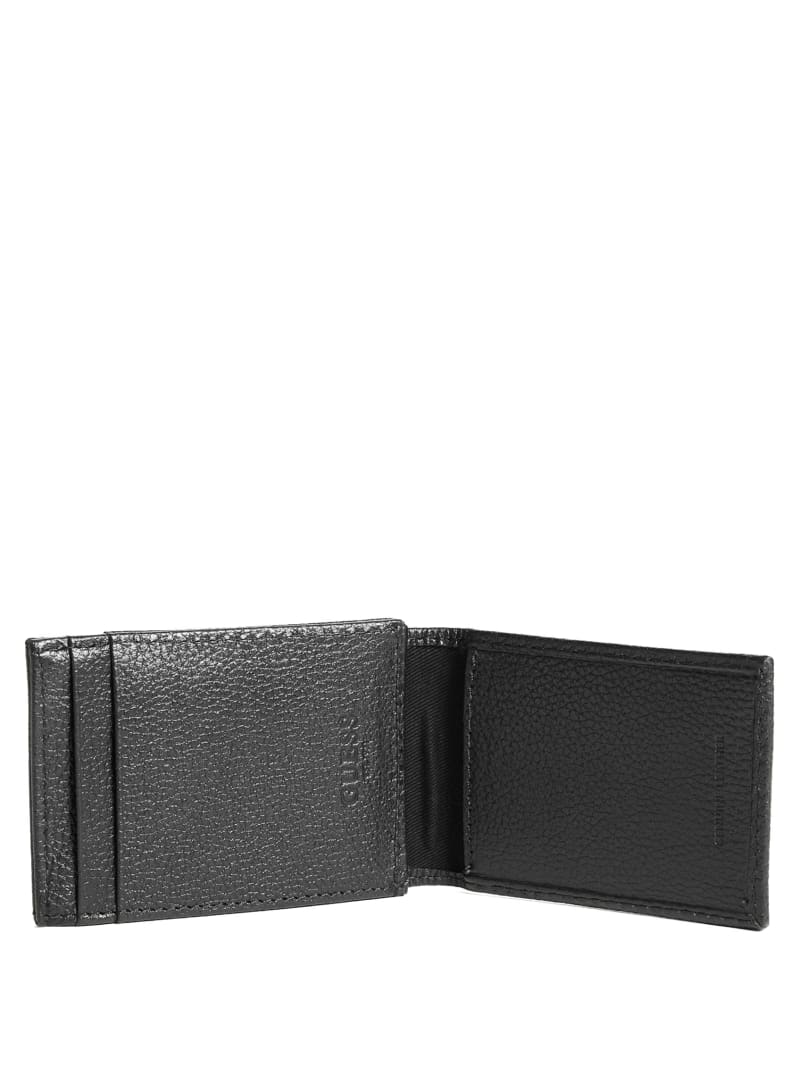Guess Bishop Magnetic Fold Wallet - Black Guess Bishop Magnetic Fold Wallet - Black