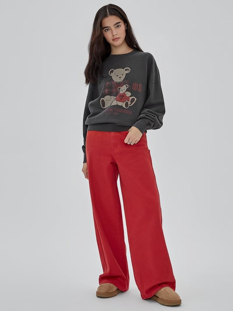 Guess GUESS Originals Kit Wide Leg Carpenter Jeans - Go Chili Red Wash Guess GUESS Originals Kit Wide Leg Carpenter Jeans - Go Chili Red Wash