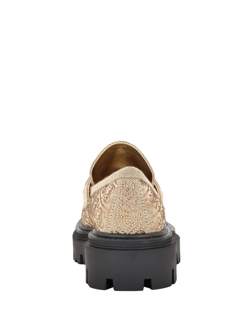 Guess Keatee Lug-Sole Loafers - Medium Brown Guess Keatee Lug-Sole Loafers - Medium Brown