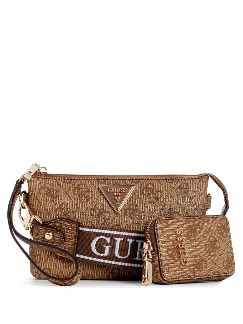 Guess Latona Quattro G Mini Crossbody - Latte Logo Guess Latona Quattro G Mini Crossbody - Latte Logo